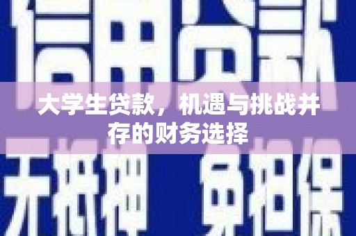 民和大学生贷款，机遇与挑战并存的财务选择