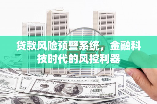民和贷款风险预警系统，金融科技时代的风控利器