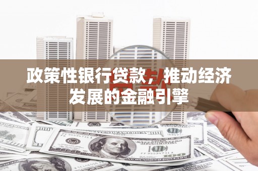 民和政策性银行贷款，推动经济发展的金融引擎