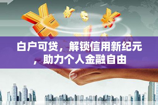 民和白户可贷，解锁信用新纪元，助力个人金融自由