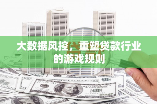民和大数据风控，重塑贷款行业的游戏规则