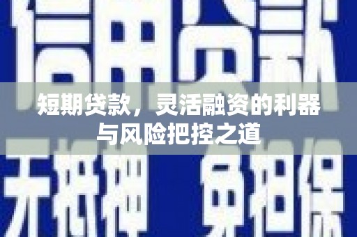 民和短期贷款，灵活融资的利器与风险把控之道