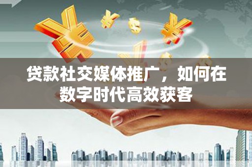 民和贷款社交媒体推广，如何在数字时代高效获客