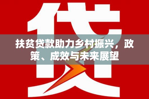 民和扶贫贷款助力乡村振兴，政策、成效与未来展望