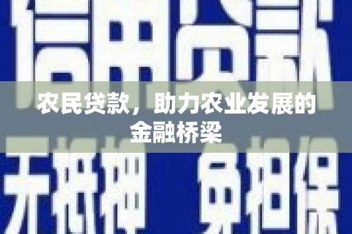 民和农民贷款，助力农业发展的金融桥梁