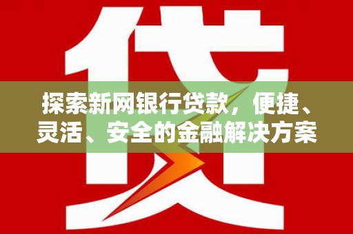 民和探索新网银行贷款，便捷、灵活、安全的金融解决方案