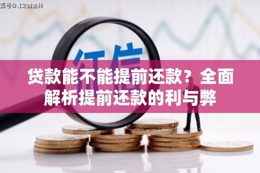 民和贷款能不能提前还款？全面解析提前还款的利与弊