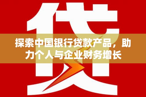 民和探索中国银行贷款产品，助力个人与企业财务增长