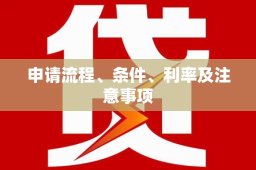 民和申请流程、条件、利率及注意事项
