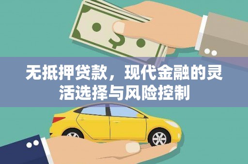 民和无抵押贷款，现代金融的灵活选择与风险控制