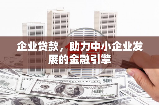 民和企业贷款，助力中小企业发展的金融引擎