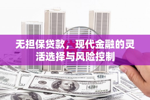 民和无担保贷款，现代金融的灵活选择与风险控制