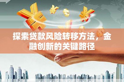 民和探索贷款风险转移方法，金融创新的关键路径
