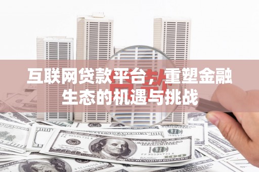 民和互联网贷款平台，重塑金融生态的机遇与挑战
