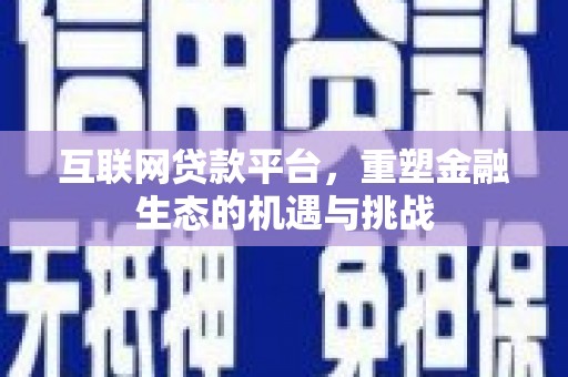 民和互联网贷款平台，重塑金融生态的机遇与挑战