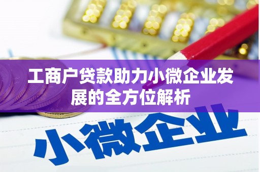 民和工商户贷款助力小微企业发展的全方位解析