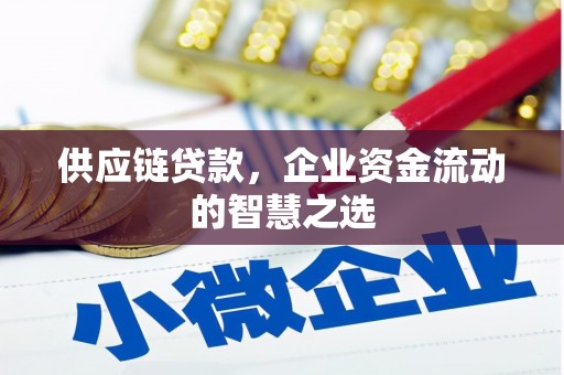民和供应链贷款，企业资金流动的智慧之选