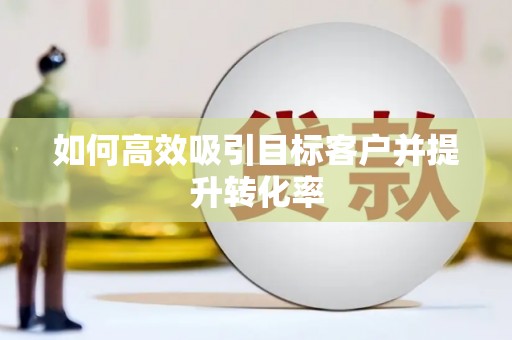 民和如何高效吸引目标客户并提升转化率