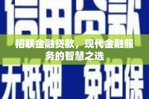 民和招联金融贷款，现代金融服务的智慧之选