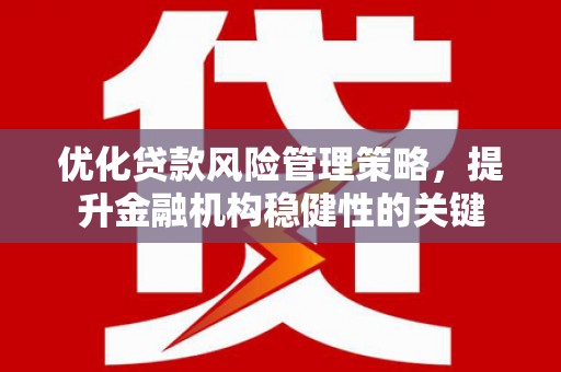 民和优化贷款风险管理策略，提升金融机构稳健性的关键