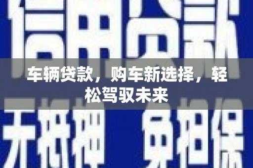 民和车辆贷款，购车新选择，轻松驾驭未来