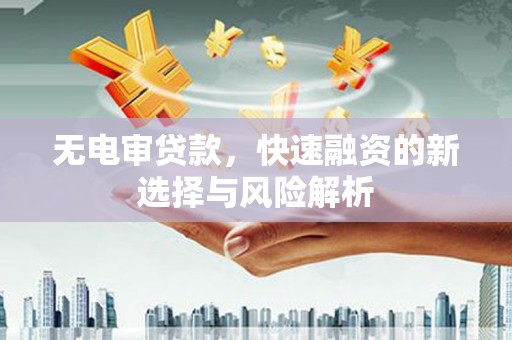 民和无电审贷款，快速融资的新选择与风险解析
