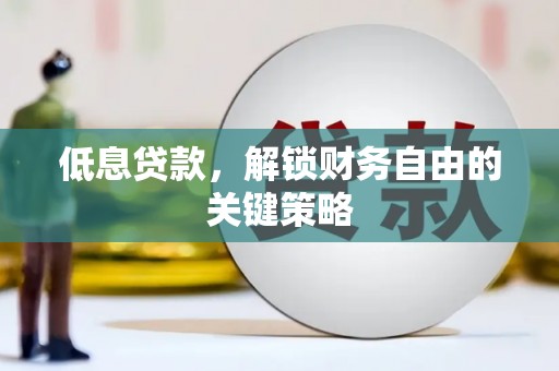 民和低息贷款，解锁财务自由的关键策略