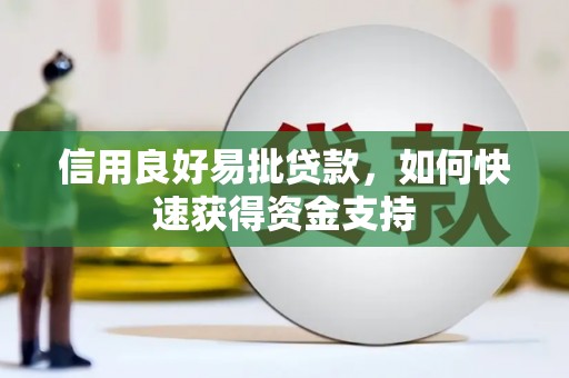 民和信用良好易批贷款，如何快速获得资金支持