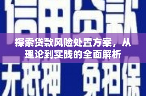 民和探索贷款风险处置方案，从理论到实践的全面解析