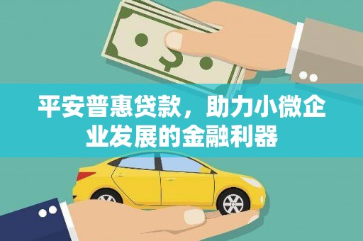 民和平安普惠贷款，助力小微企业发展的金融利器