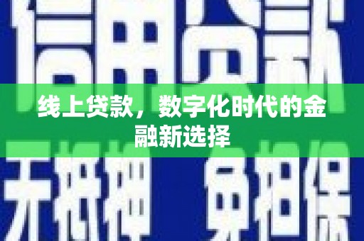 民和线上贷款，数字化时代的金融新选择