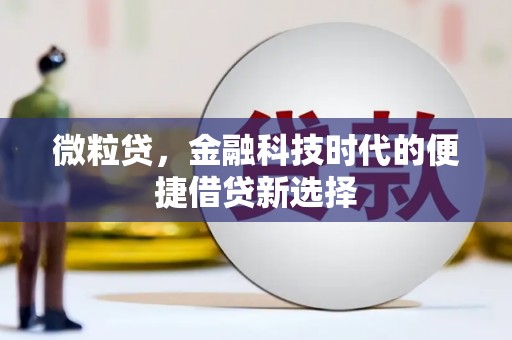民和微粒贷，金融科技时代的便捷借贷新选择