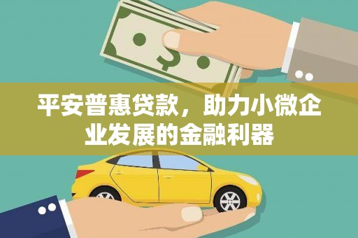 民和平安普惠贷款，助力小微企业发展的金融利器
