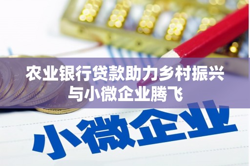 民和农业银行贷款助力乡村振兴与小微企业腾飞