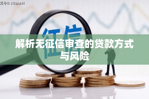 民和解析无征信审查的贷款方式与风险