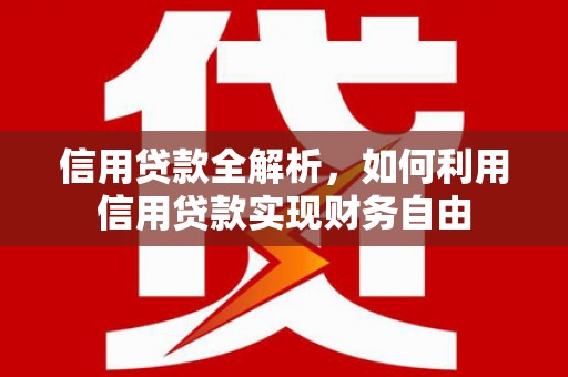 民和信用贷款全解析，如何利用信用贷款实现财务自由