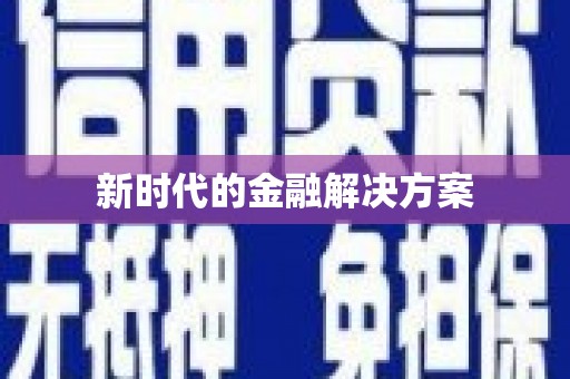 民和新时代的金融解决方案