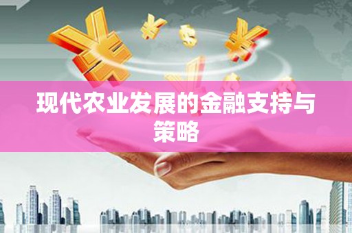 民和现代农业发展的金融支持与策略