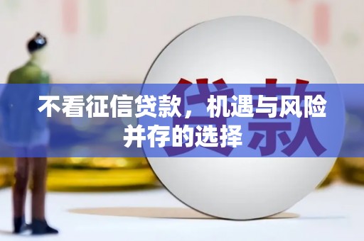 民和不看征信贷款，机遇与风险并存的选择