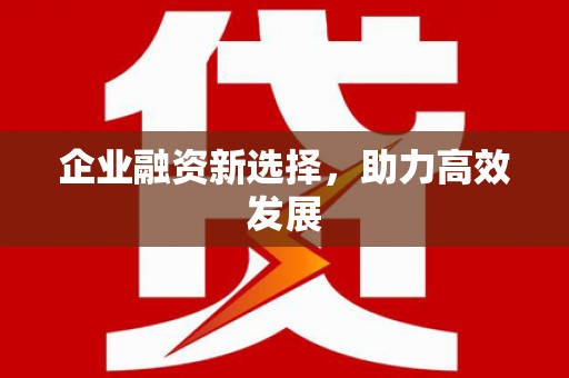民和企业融资新选择，助力高效发展